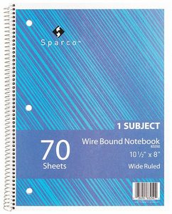 SPARCO PRODUCTS WIRED NOTEBOOK by Sparco Products