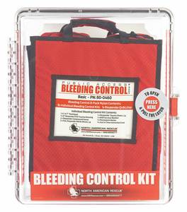 BLEEDING CONTROL STATION KIT CLEAR/RED by North American Rescue