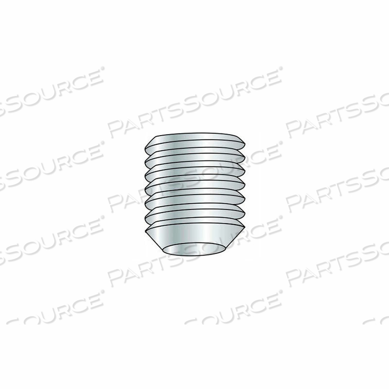 M10 X 1.5 X 12MM CUP POINT SOCKET SET SCREW - STEEL - BLACK OXIDE - DIN 125B - 45H - PKG OF 100 by Titan Fasteners
