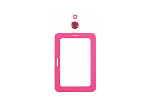 BADGE HOLDER RUBBERIZED PINK PK2 by MyID