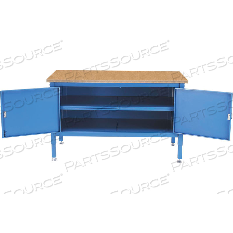 72 X 30 SECURITY CABINET BENCH - SHOP TOP SQUARE EDGE 