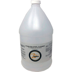 ZOLATERRA STAINLESS STEEL CLEANER FOR COMMERCIAL KITCHENS, GALLON BOTTLE, 4 BOTTLES by Super Simple LLC