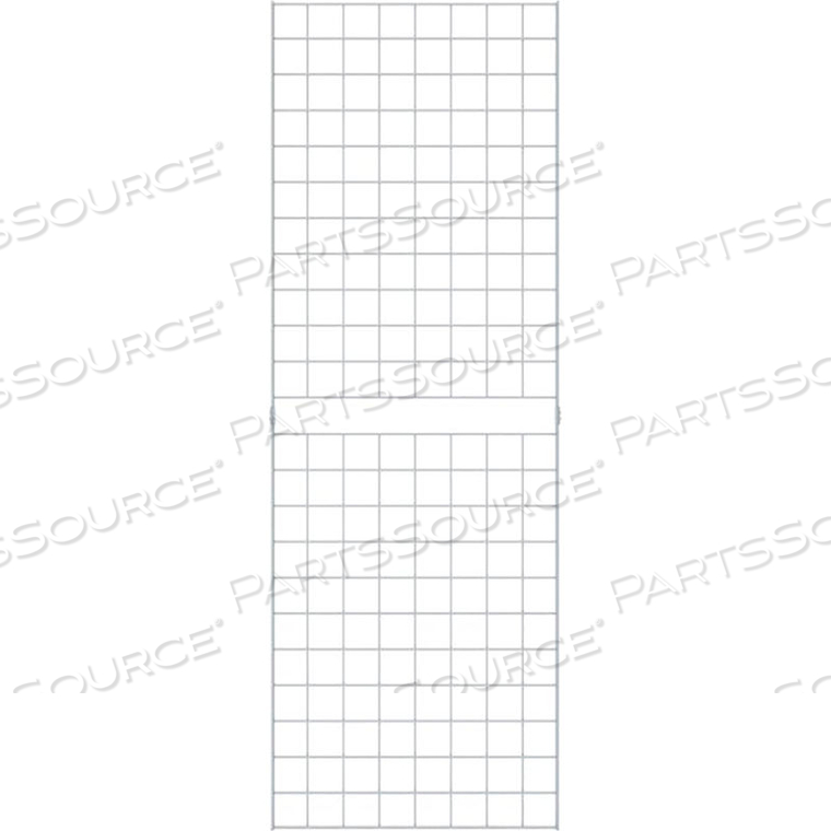 2' X 6' - PORTABLE WIRE GRID WALL PANEL - SEMI-GLOSS WHITE by Econoco