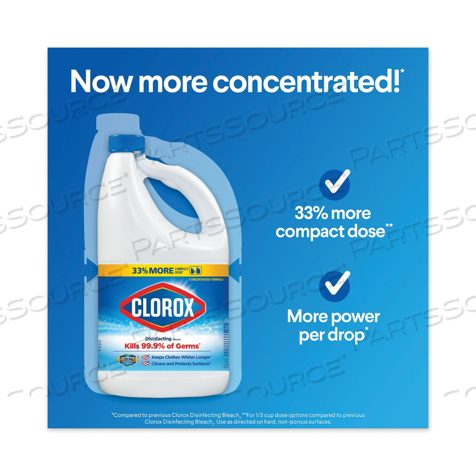 REGULAR BLEACH WITH CLOROMAX TECHNOLOGY, 81 OZ BOTTLE by Clorox