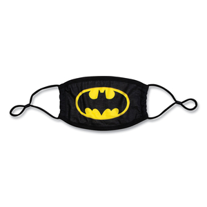 CLOTH FACE MASK, BATMAN LOGO PRINT, COTTON/POLYESTER/SPANDEX, ADULT by Bioworld