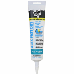 ALEX FAST DRY ACRYLIC LATEX CAULK PLUS SILICONE - 5.5 OZ., WHITE - by DAP Products Inc.