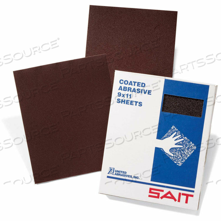DA-F SANDING SHEETS 9" X 11" DAF 50 GRIT ALUMINUM OXIDE by United Abrasives-Sait DA-F SANDING SHEETS 9" X 11" DAF 50 GRIT ALUMINUM OXIDE by United Abrasives-Sait