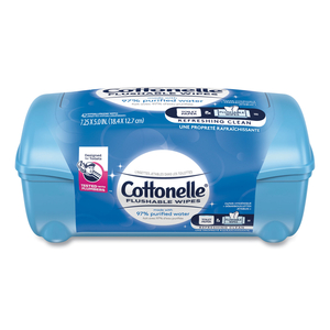 FRESH CARE FLUSHABLE CLEANSING CLOTHS, 3.75 X 5.5, WHITE, 42/PACK, 8 PACKS/CARTON by Cottonelle