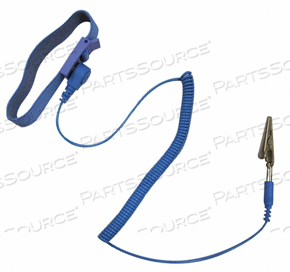 WIRST BAND, ANTI-STATIC, COLOR BLUE, LENGTH 6 FT. COIL CORD, WIDTH 1 IN., HEIGHT 1 IN., ELIMINATES STATIC ELECTRICITY WHILE WORKING ON ELECT by Westward WIRST BAND, ANTI-STATIC, COLOR BLUE, LENGTH 6 FT. COIL CORD, WIDTH 1 IN., HEIGHT 1 IN., ELIMINATES STATIC ELECTRICITY WHILE WORKING ON ELECT by Westward