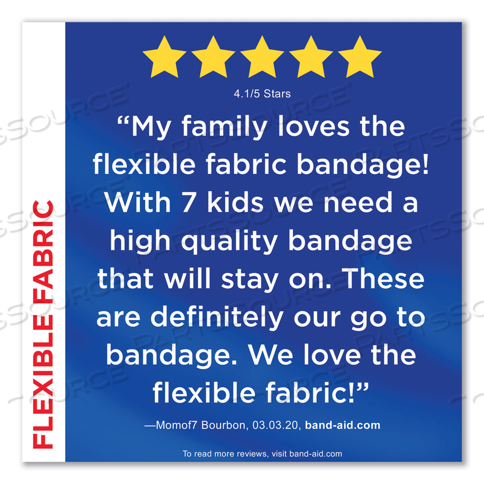 FLEXIBLE FABRIC ADHESIVE BANDAGES, ASSORTED by Band-Aid