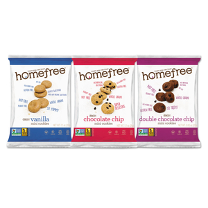 GLUTEN FREE MINI COOKIES VARIETY PACK, 1.1 OZ/0.95 OZ/1.1 OZ PACKS, 30/CARTON by Homefree