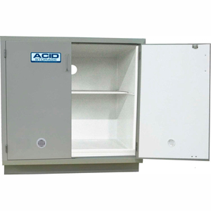 ACID BASE CABINET, 36"W X 22"D X 35-1/4"H, 2 DOORS, WHITE by HEMCO Corporation