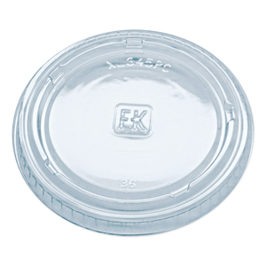 PORTION CUP LIDS, FITS 3.25 OZ TO 5.5 OZ CUPS, CLEAR, 2,500/CARTON by Fabrikal