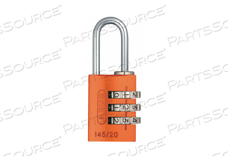 COMBINATION PADLOCK 1 1/8IN RECTGLE ORGE by Abus