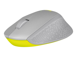 M330 SILENT PLUS, MOUSE, RIGHT-HANDED, OPTICAL, 3 BUTTONS, WIRELESS, 2.4 GHZ, USB WIRELESS RECEIVER, GRAY, YELLOW by Logitech M330 SILENT PLUS, MOUSE, RIGHT-HANDED, OPTICAL, 3 BUTTONS, WIRELESS, 2.4 GHZ, USB WIRELESS RECEIVER, GRAY, YELLOW by Logitech