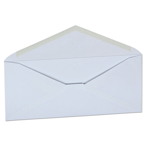 WHITE ENVELOPE, #10, COMMERCIAL FLAP, GUMMED CLOSURE, 4.13 X 9.5, WHITE, 500/BOX by Office Impressions