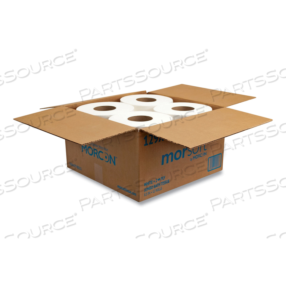 JUMBO BATH TISSUE, SEPTIC SAFE, 2-PLY, WHITE, 3.3" X 500 FT by Morcon Tissue JUMBO BATH TISSUE, SEPTIC SAFE, 2-PLY, WHITE, 3.3" X 500 FT by Morcon Tissue