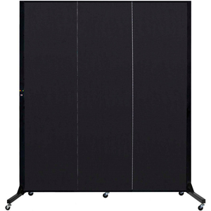 3 PANEL LIGHT-DUTY PORTABLE ROOM DIVIDER, 6'5"H X 5'9"L, FABRIC COLOR: CHARCOAL by Screenflex