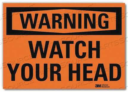WARNING SIGN WATCH YOUR HEAD 5 IN H by Lyle Signs Inc. WARNING SIGN WATCH YOUR HEAD 5 IN H by Lyle Signs Inc.