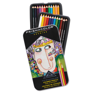 PREMIER COLORED PENCIL, 3 MM, 2B (#1), ASSORTED LEAD/BARREL COLORS, 24/PACK by Prismacolor