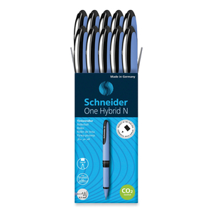 ONE HYBRID N ROLLER BALL PEN, STICK, FINE 0.5 MM, BLACK INK, BLUE BARREL, 10/BOX by Schneider