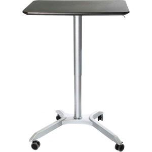 AIRLIFT XL PNEUMATIC SIT-STAND MOBILE DESK CART, ESPRESSO by Seville Classics