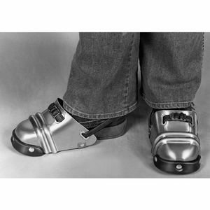 WOMEN'S FOOT GUARDS, RUBBER STRAP W/TENSION BUCKLE, ALUMINUM ALLOY, 4-1/2"W, 1 PAIR by Ellwood Safety Appliance Co, Inc.