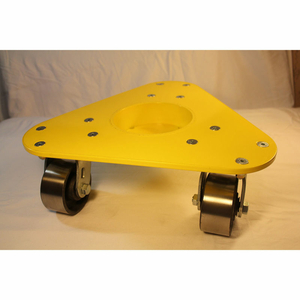 STEEL TRIANGULAR CUP DOLLY 4200 - CAST IRON WHEELS - 1500 LB. CAPACITY by Bond Casters & Wheels