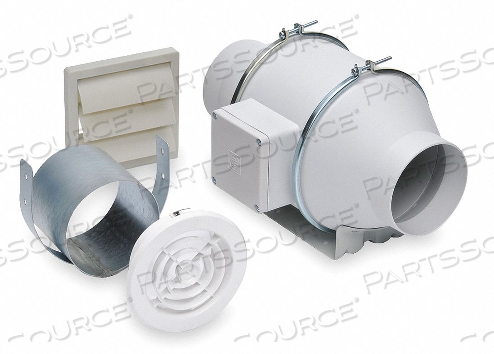 PLASTIC 5 D 3.8 H 3.8 W INLINE DUCT FAN by S&P USA Ventilation Systems PLASTIC 5 D 3.8 H 3.8 W INLINE DUCT FAN by S&P USA Ventilation Systems