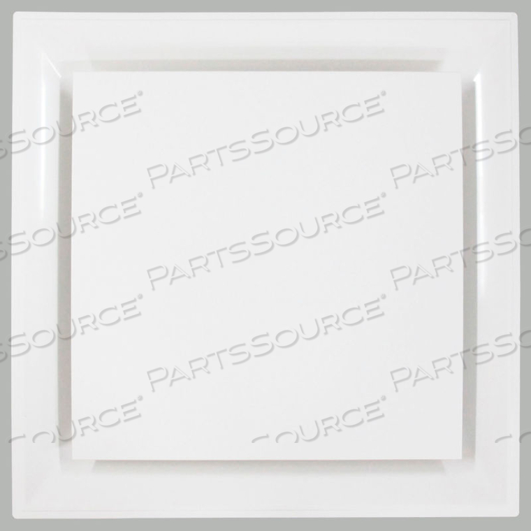 STRATUS PLASTIC PLAQUE DIFFUSER FOR T-GRID CEILING, R6 INSULATED, WHITE 