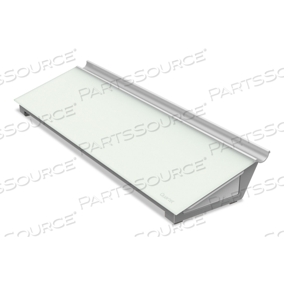 GLASS DRY ERASE DESKTOP COMPUTER PAD, 18 X 6, WHITE by Quartet
