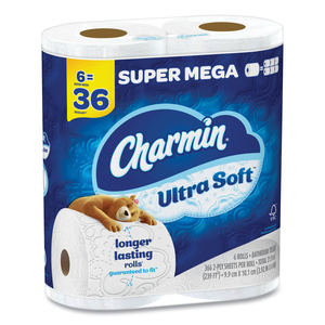 ULTRA SOFT BATHROOM TISSUE, SEPTIC-SAFE, 2-PLY, WHITE, 336 SHEETS/ROLL, 18 ROLLS/CARTON by Charmin