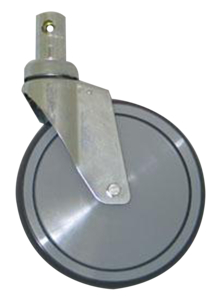 BRAKE CASTER WHITE FRAME SHORT STEM by Alco Sales & Service Co