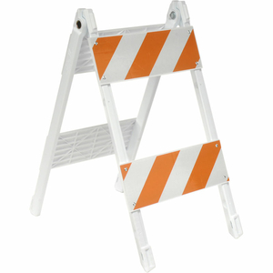 PLASTIC FOLDING TRAFFIC BARRICADE 42 INCH HIGH 4 PANELS by Traffix Devices Inc.