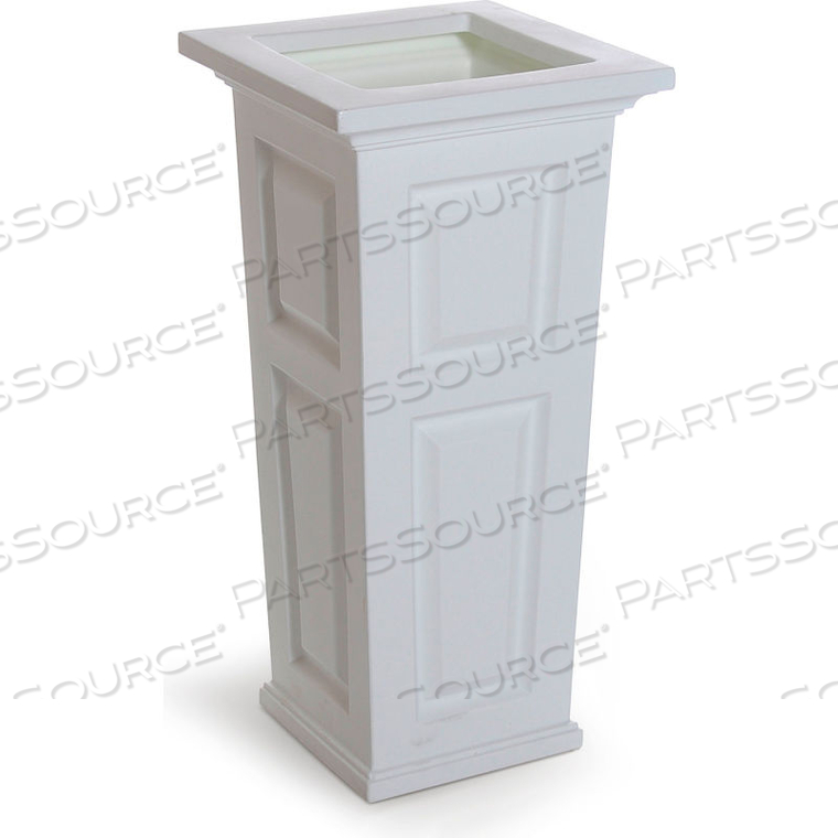 NANTUCKET 32" TALL PLANTER, WHITE by Mayne Mail Post Inc NANTUCKET 32" TALL PLANTER, WHITE by Mayne Mail Post Inc