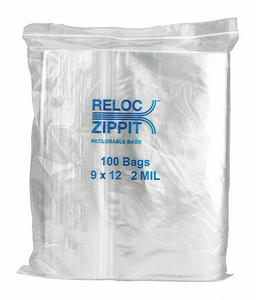 RECLOSABLE BAG STANDARD LDPE SEAL PK1000 by Reloc Zippit