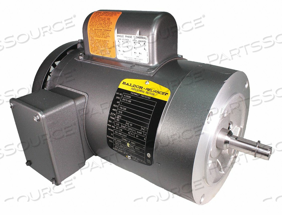 MOTOR 1 HP 3450 RPM 115/230V 56C TEFC by BALDOR MOTOR 1 HP 3450 RPM 115/230V 56C TEFC by BALDOR
