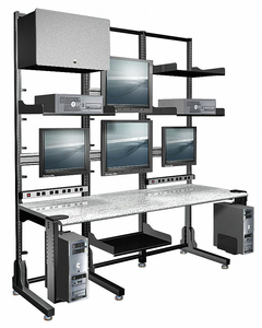 TRIPLE FRAME COMPUTER WORKSTATION by Hergo