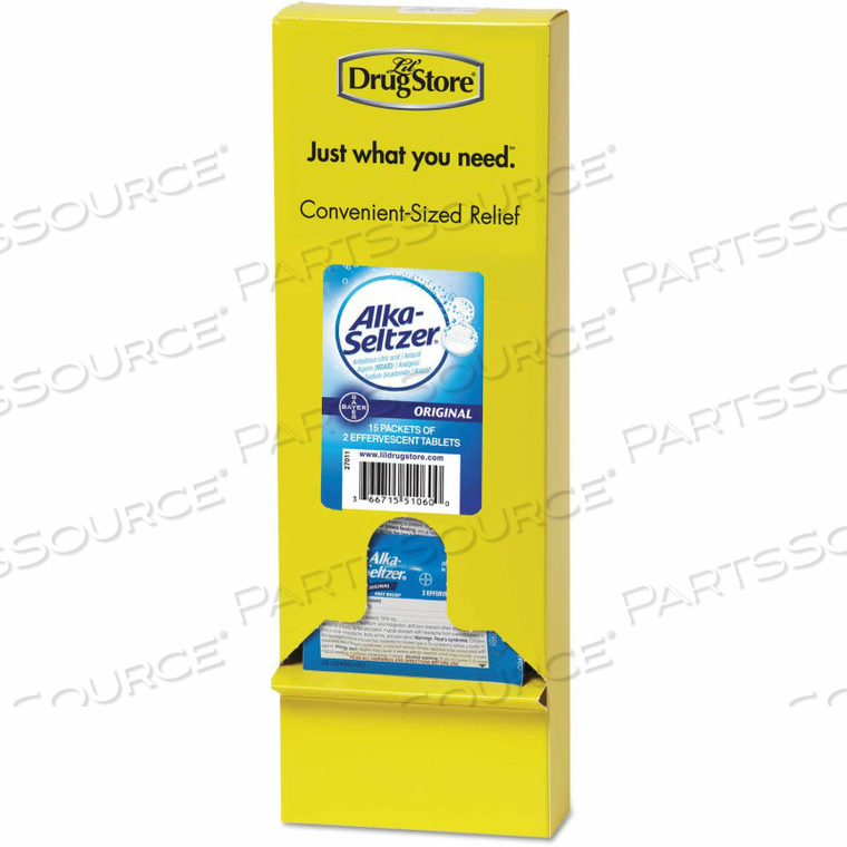 ORIGINAL STOMACH RELIEF & PAIN RELIEF MEDICINE, 15/BOX by Alka-Seltzer