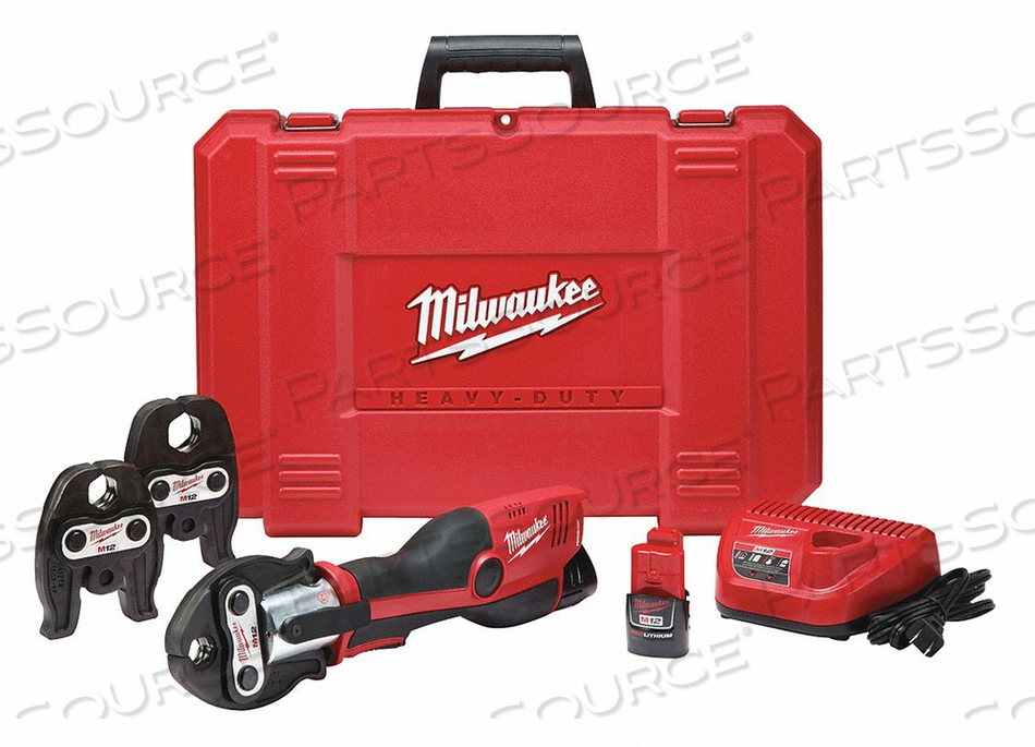 PRESS TOOL KIT, FOR 1/2, 3/4, 1, 1-1/4 IN. CU PIPE, 5400 LB., LI-ION, 12V by Milwaukee Electric Tools