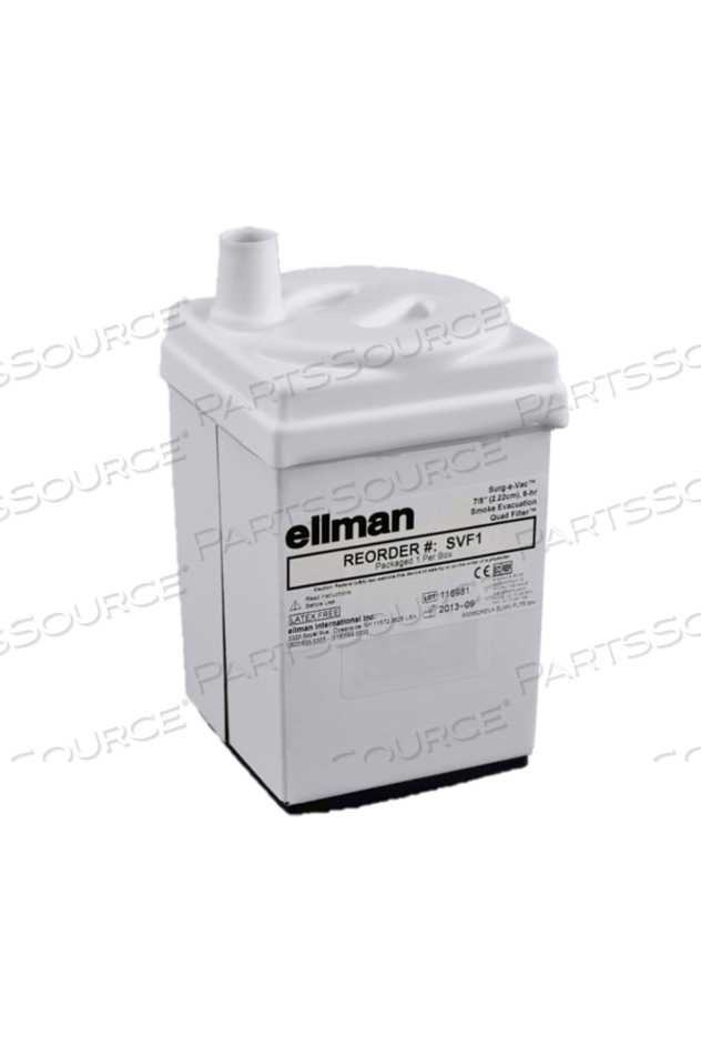 SVF1 Ellman (A Cynosure Company) QUADTRATION FILTER SURGE VAC SMOKE