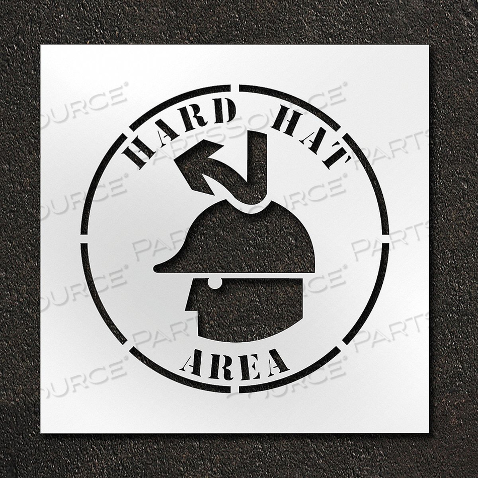 STENCIL HARD HAT AREA 24 IN by RAE Products & Chemicals Corp. STENCIL HARD HAT AREA 24 IN by RAE Products & Chemicals Corp.
