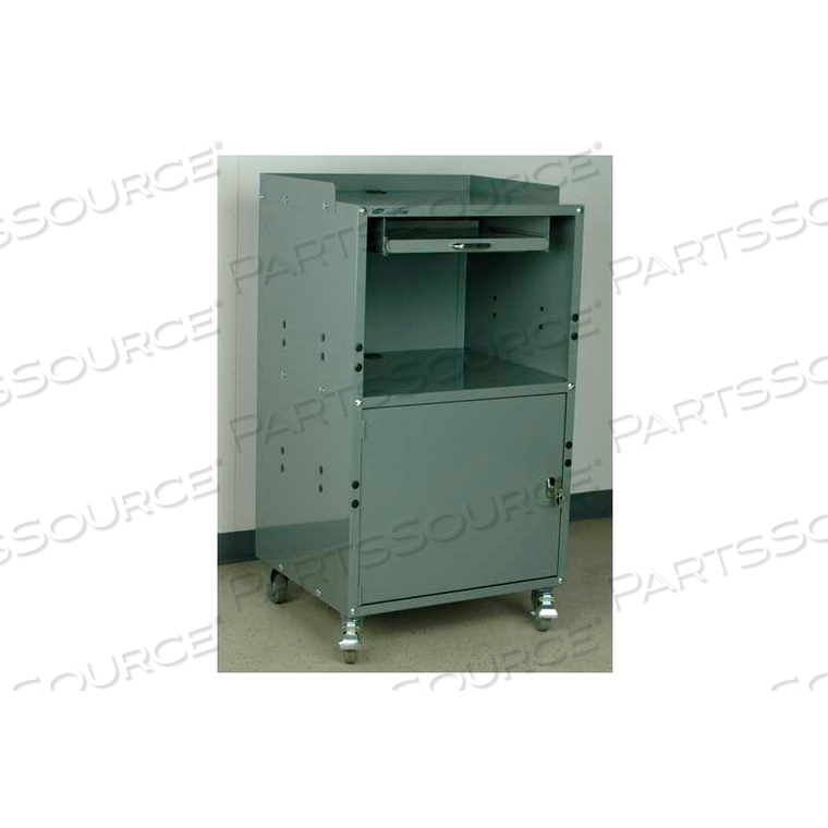 MOBILE COMPUTER CABINET, 27"W X 24"D X 50"H, BLUE by Stackbin Corporation