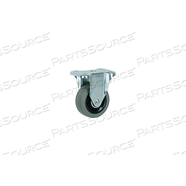 RIGID PLATE CASTER 3-1/2" TPR WHEEL 