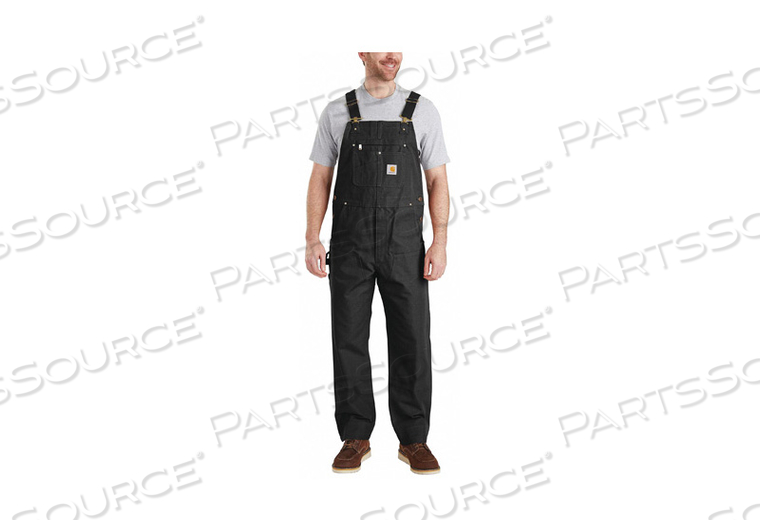 BIB OVERALLS 48 WAIST SZ 28 INSEAM BLK by Carhartt