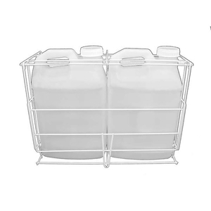 ECONOMY LOCKING RACK - WHITE HOLDS THREE 1 GALLON JUG by TCD Parts Inc