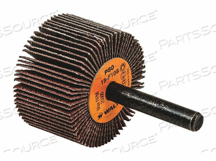 FLAP WHEEL 1/4 SHAFT 1.5 X1 80GR by Walter Surface Technologies