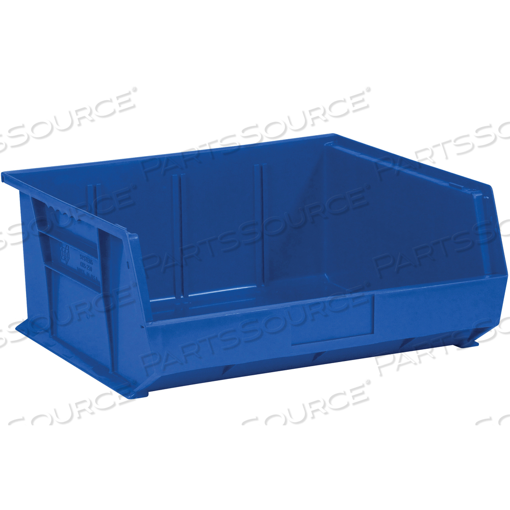 PLASTIC STACK & HANG BIN BOXES, 14 3/4" X 16 1/2" X 7", BLUE, 6/CASE by BOX Partners (Box Acquisitions, LLC)