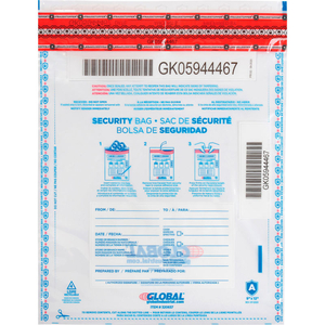 FRAUDSTOPPER TAMPER EVIDENT CLEAR DEPOSIT BAG, 9"W X 12"H, 100/PACK by Nelmar Security Packaging Systems FRAUDSTOPPER TAMPER EVIDENT CLEAR DEPOSIT BAG, 9"W X 12"H, 100/PACK by Nelmar Security Packaging Systems
