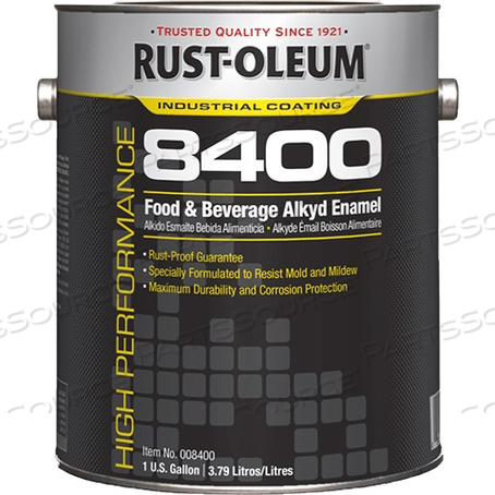 8492402 RUST-OLEUM 8400 PRIMER, 1 GAL, WHITE, FLAT, HIGH PERFORMANCE 